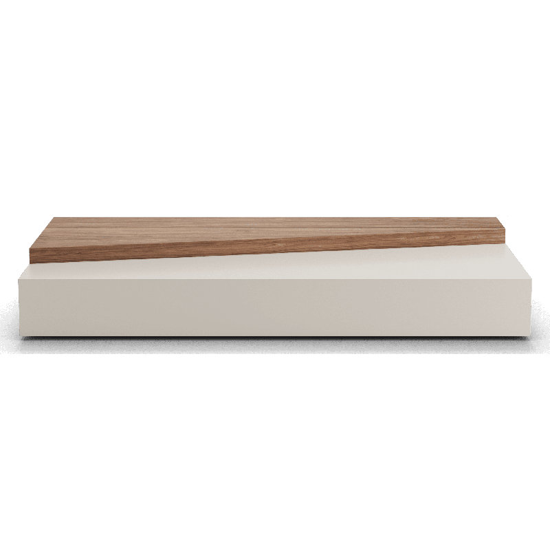 Hubert Solid Wood Coffee Table, Walnut/Chateau Gray