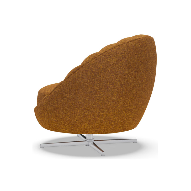 Artistica Upholstery Swivel Side Chair, Orange/Rust