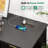53" Fluted Coffee Bar Cabinet with Mini Fridge Space & Power Outlet
