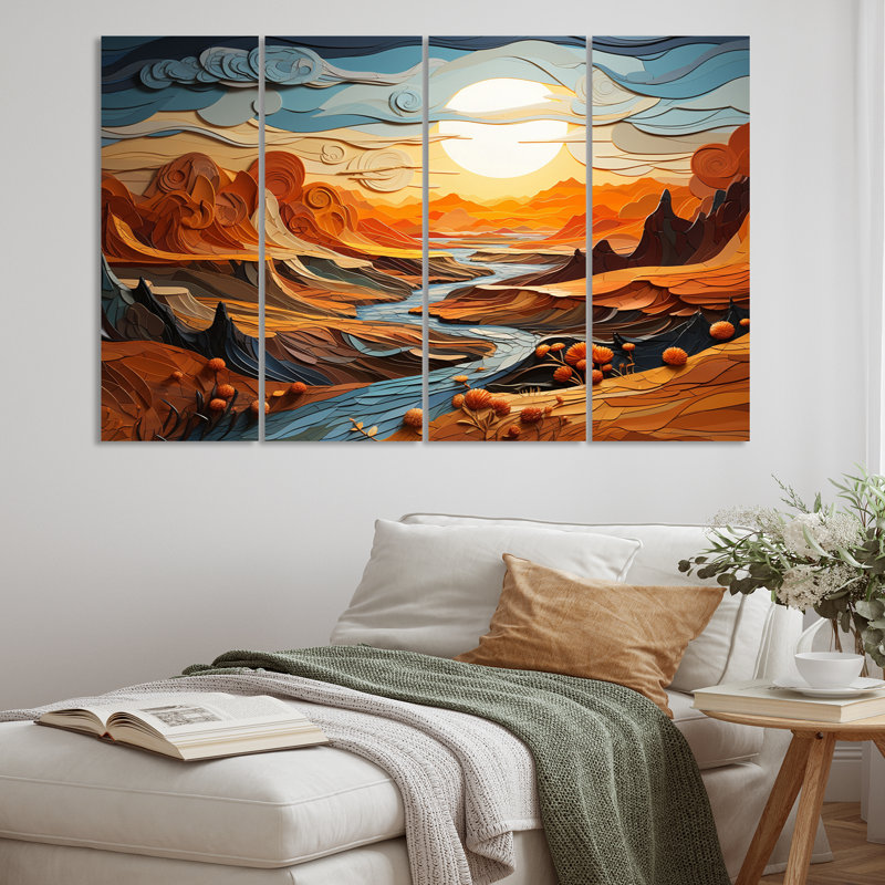 Bold Canyon Mirage III - Canyon Metal Wall Art Living Room Set