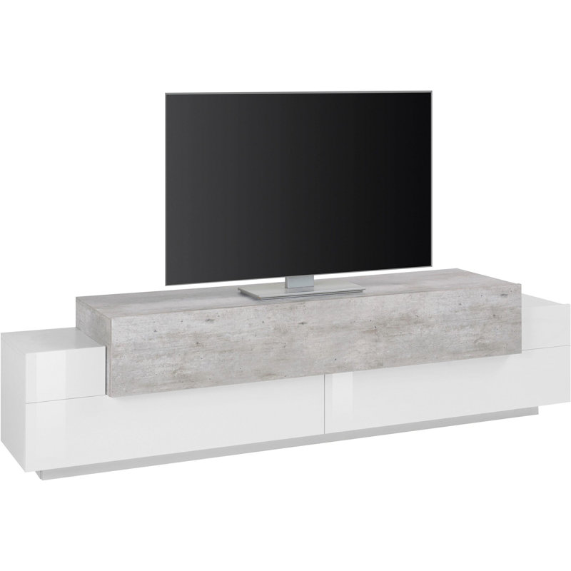 Nostrand TV Stand for TVs up to 78", White/Lavish White