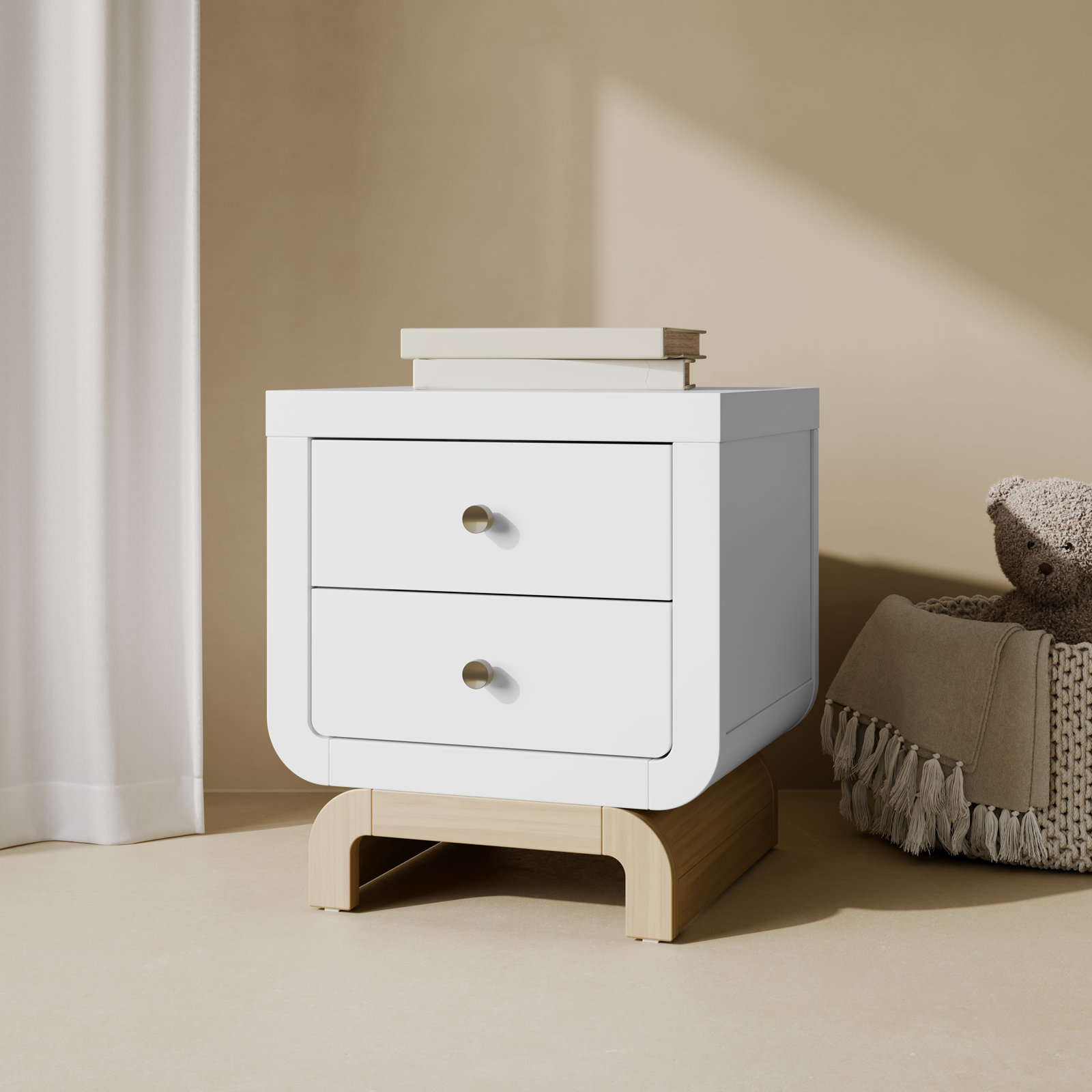 Santorini Nightstand, White
