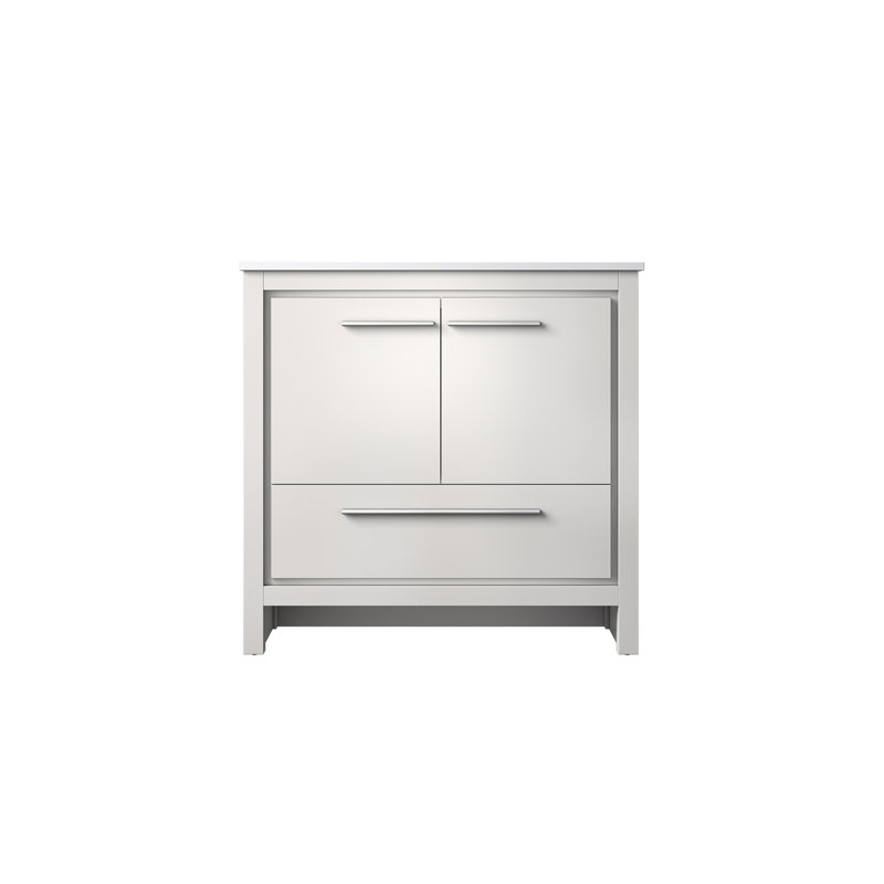 White Bath Vanity 36 In. W X 20 In. D, With White Quartz Top, 36"