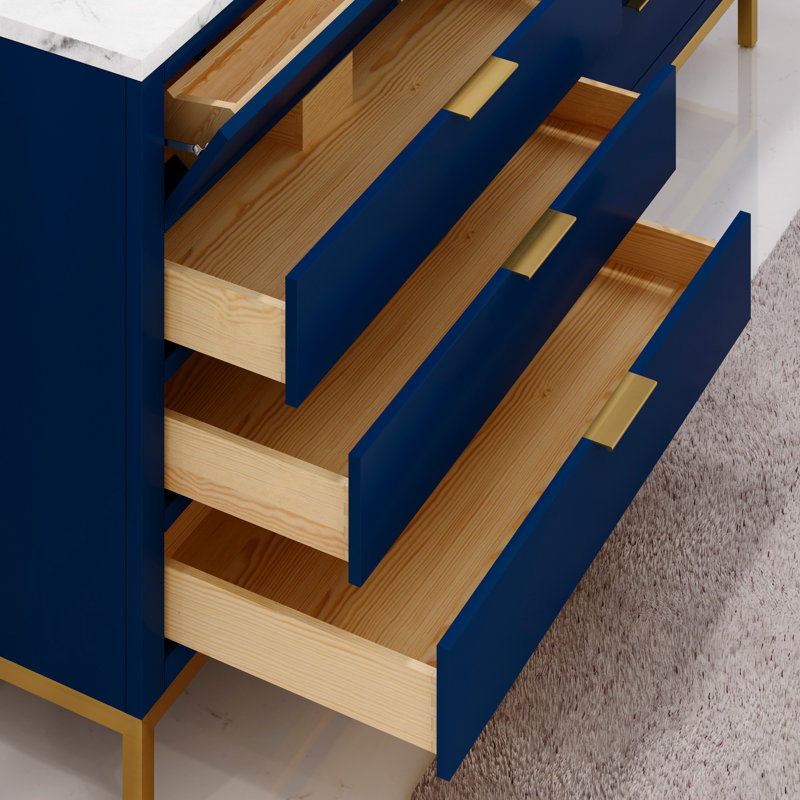 60'' W Double Vanity, 72", Monarch Blue