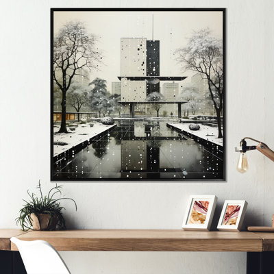" Gray Mid Century Architectural Elegance "