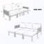 Canapé de patio convertible en bois avec coussin-153997220