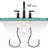 8" Widespread Double Handle Bathroom Faucet In Matte Black With Pop Up Drain - Solid Brass Construction, 360 Swivel, Drip- Ceramic Disc Valves, Flow Spout, 1.5 Gpm, Easy Installation, Rust And-121645572