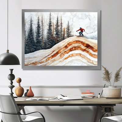 Robbinsville Cyrstal ski dans un paysage d'hiver II - art mural de ski
