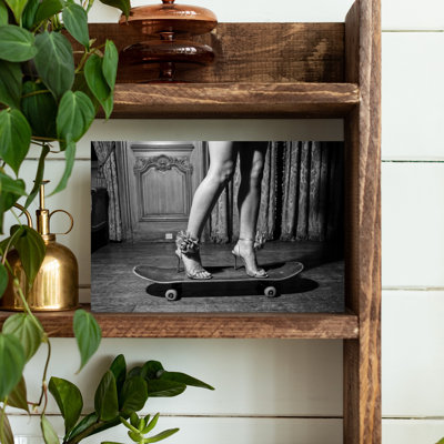 High Heels On A Skateboard Retro Vintage Architecture Wall Art
