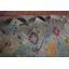 Tapis bleu clair à motif floral Oushak 9 x 12
