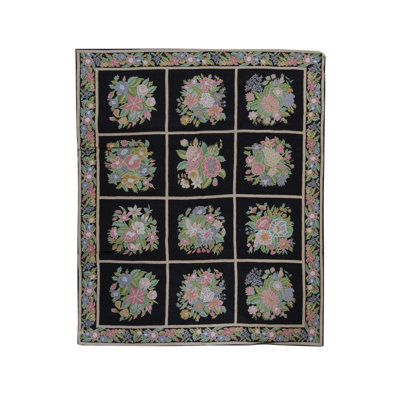 Wool Floral Area Rug