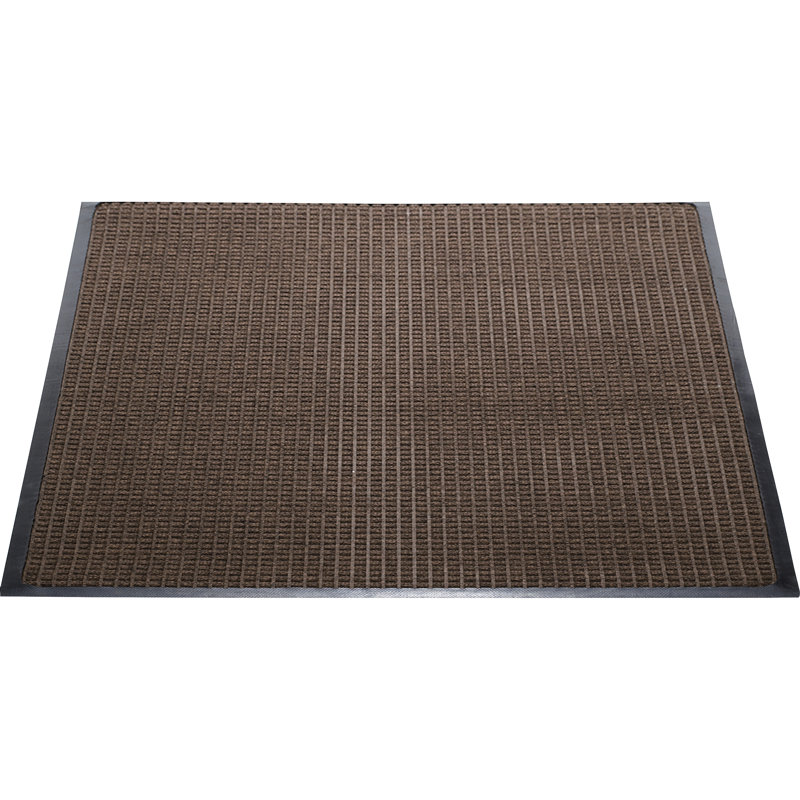 Brown Polypropylene Outdoor Waterguard Mat with Rubber Backing