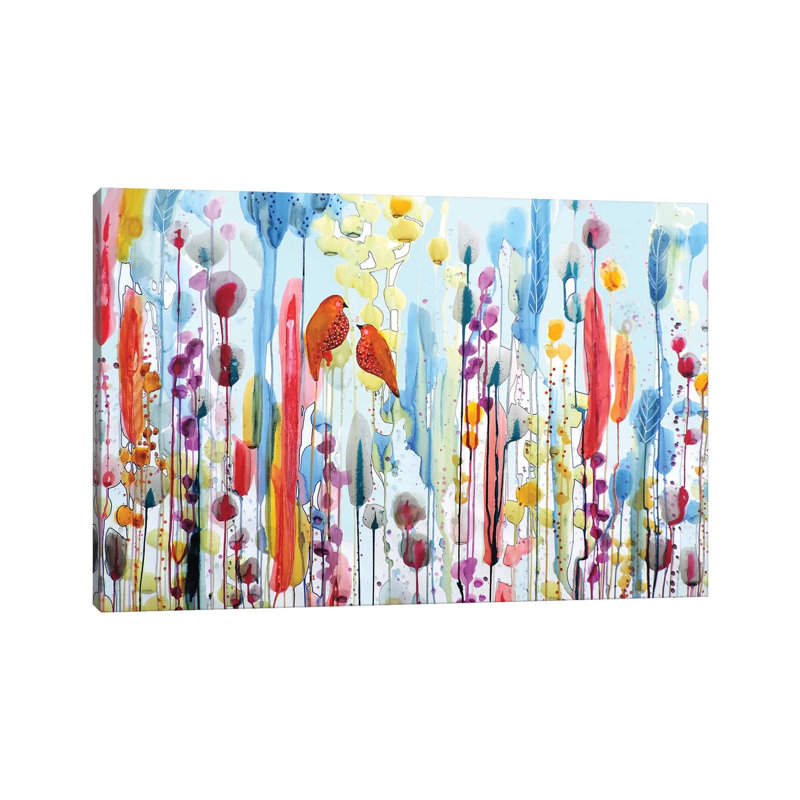 Si Tu Me Le Demandais by Sylvie Demers - Painting, Wrapped Canvas, 26" H x 40" W x 1.5" D