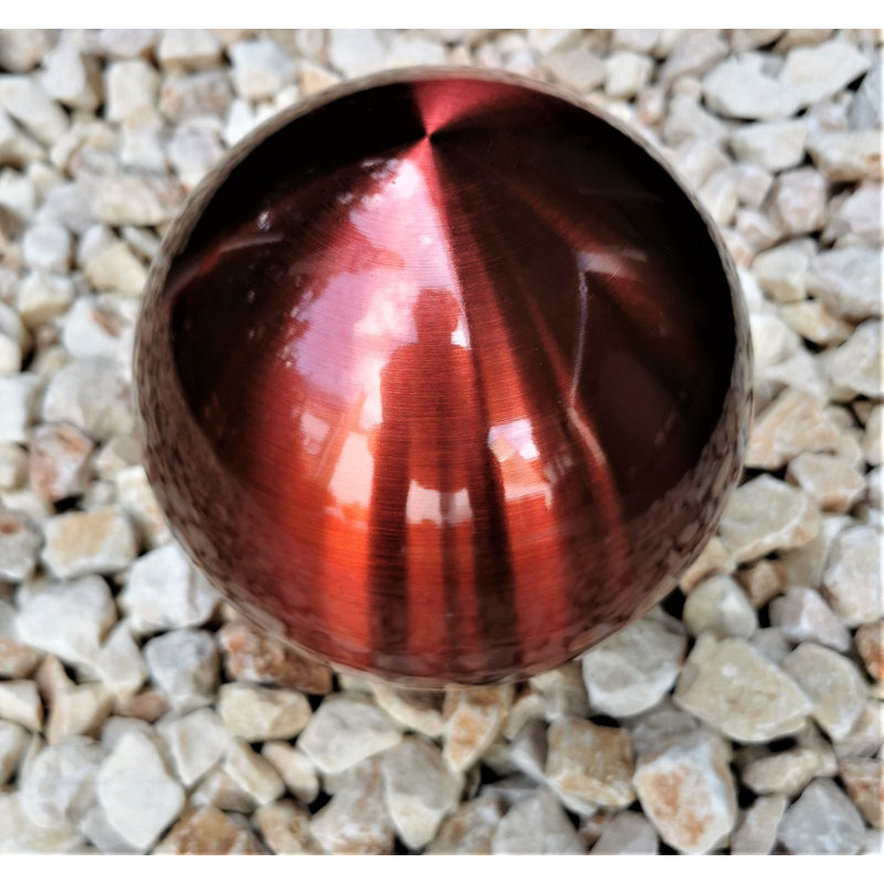 Chalyce Stainless Steel Gazing Ball, White/Opaline, 20cm H x 20cm W x 20cm D