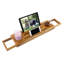 Plateau de baignoire en teck, plateau de bain extensible, plateau de rangement réglable pour salle de bain (brun)