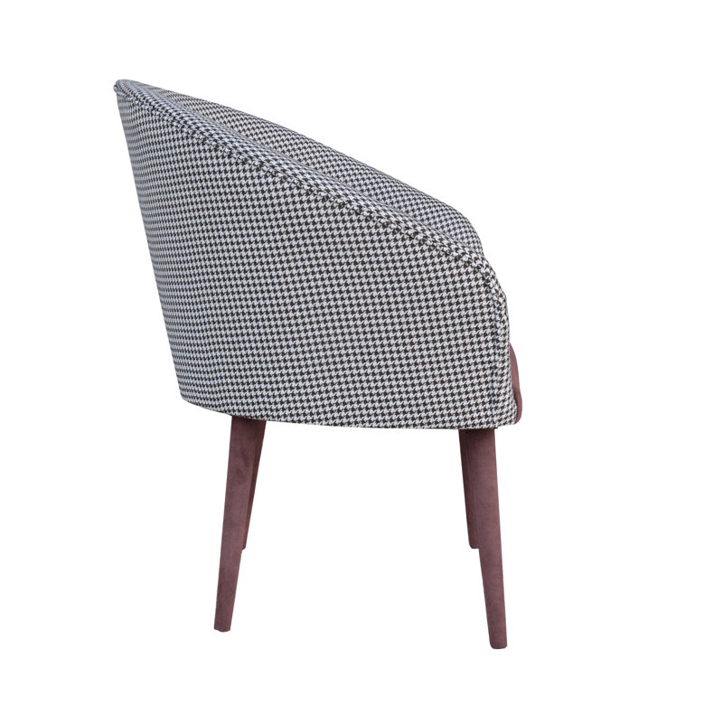 Plum Upholstered Barrel Chair, Dusty Pink