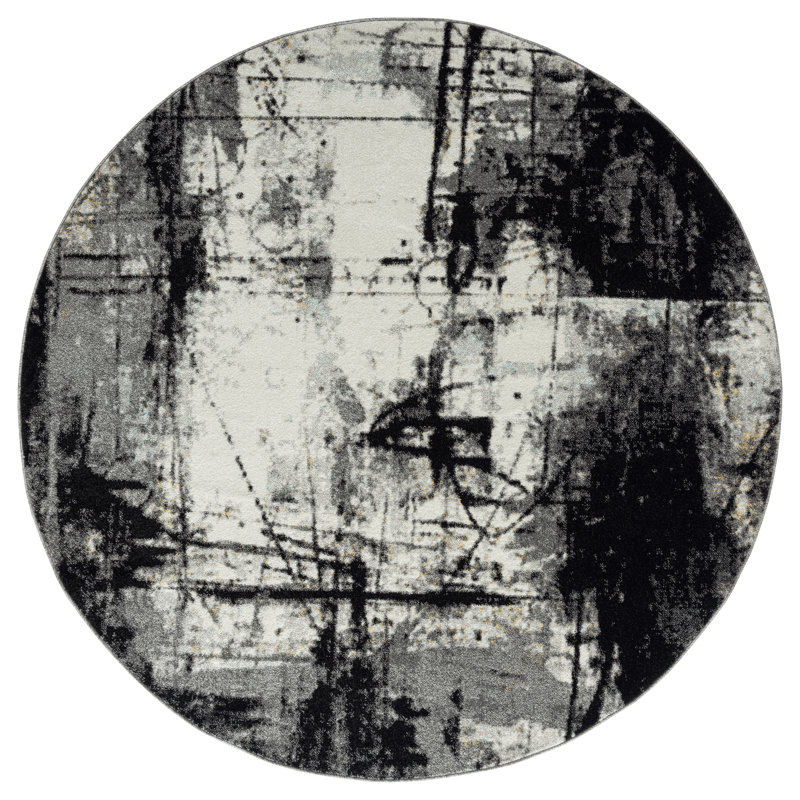 Stourbridge Abstract Indoor Rug, Round 9'10"