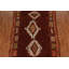 Tapis rouge en laine noué à la main de conception unique 6 pi 4 po x 10 pi 3 po New Age