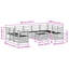  Sofa Sets 10 Pcs Natural Solid Acacia Wood