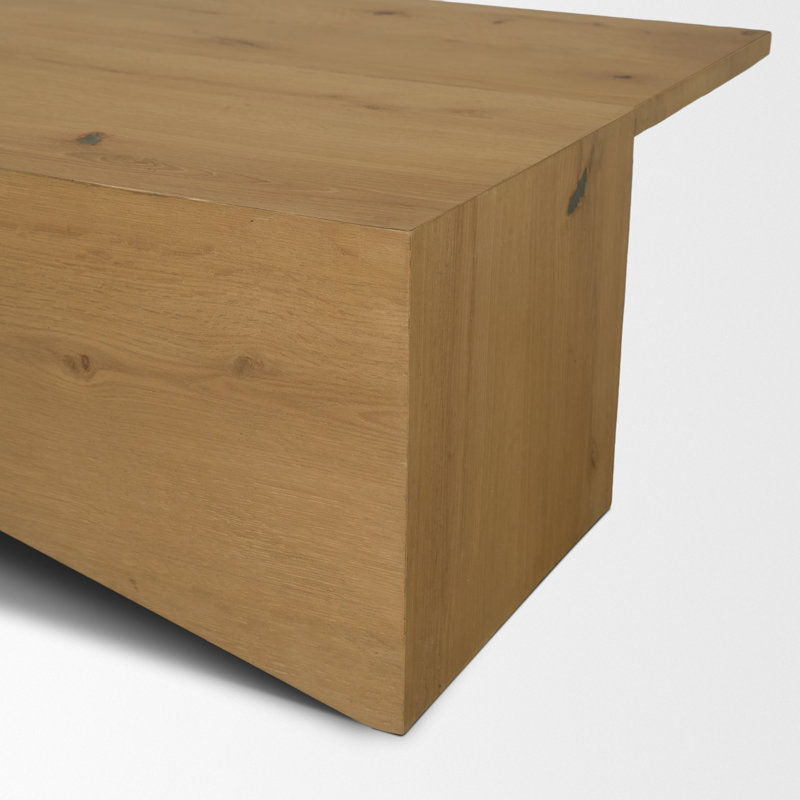 West Solid Wood Coffee Table, Brown