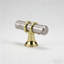 Paquet de 10 boutons d'armoire en nickel brossé et or, quincaillerie en alliage de zinc deux tons et aluminium pour portes de cuisine, de salle de bain, de commode et de garde-robe-125826513