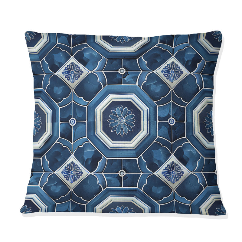 Coussin bleu marine Midcentury I - Midcentury, H 16 po x l 16 po