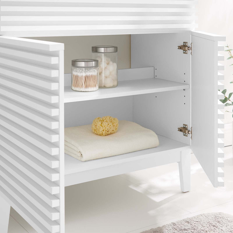 Base de meuble-lavabo simple 36 po Render, Blanc