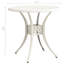 Table de petit-déjeuner de patio, plateau rond de 31 pouces, treillis en aluminium blanc