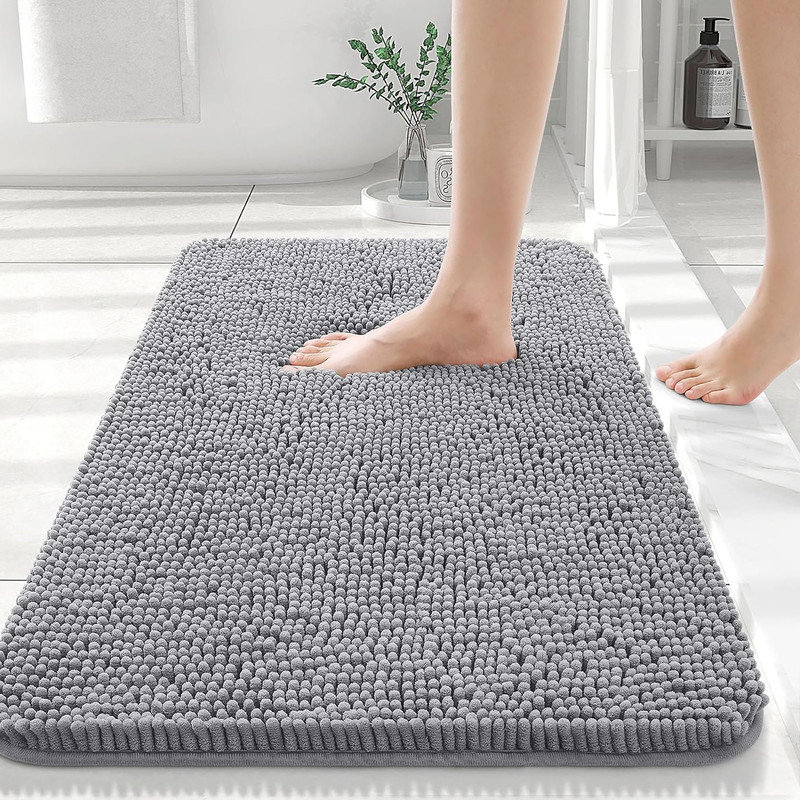 Tapis pour salle de bain Christchurch, Gris, L 17 po x L 24 po