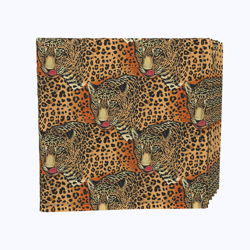 Polyester Animal Print Square Napkin