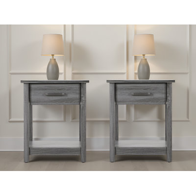 Toluca Gray Nightstand Set Of 2