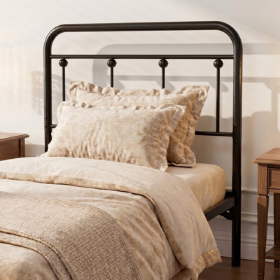 Tête de lit simple en métal, hauteur réglable, style victorien campagnard, tête de lit simple / simple TG seulement pour la chambre à coucher, assemblage facile, noir