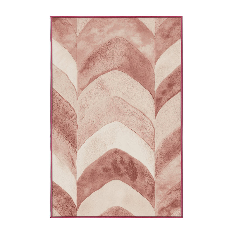 Tapis beige moderne et contemporain lavable à la machine Pryer, 7 x 10