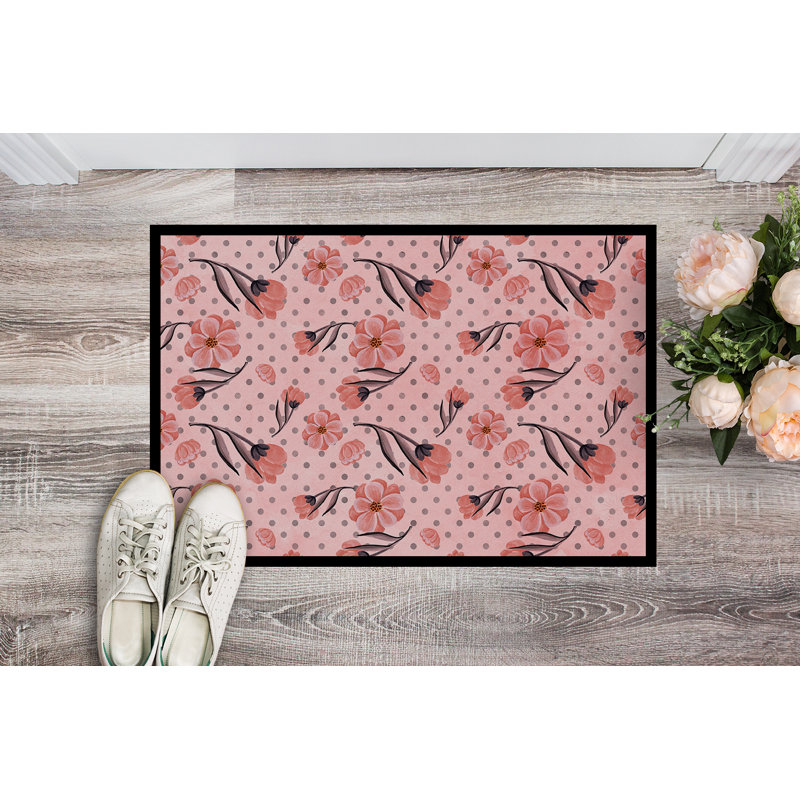 Bishan Non-Slip Floral Outdoor Doormat