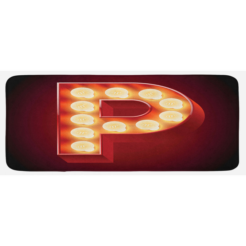 Tapis de cuisine rubis jaune cinéma noir, Rouge, F