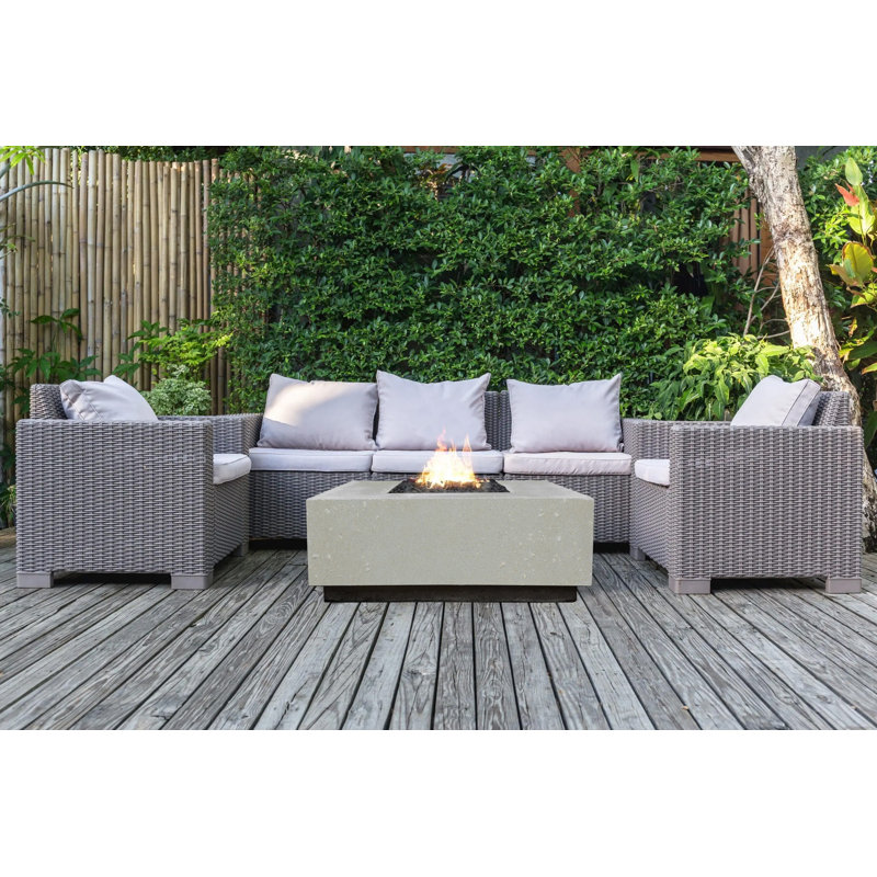 Fire Pit Square 36in X 36in Limestone Ng (lp Kit Included)