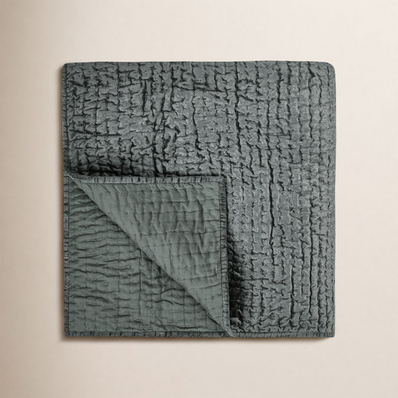 Velvet Quilt, Queen Quilt, Bay Green