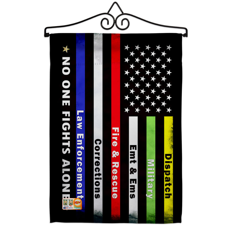Double Sided 13'' H x 13'' W Polyester Independence Day Flag Set