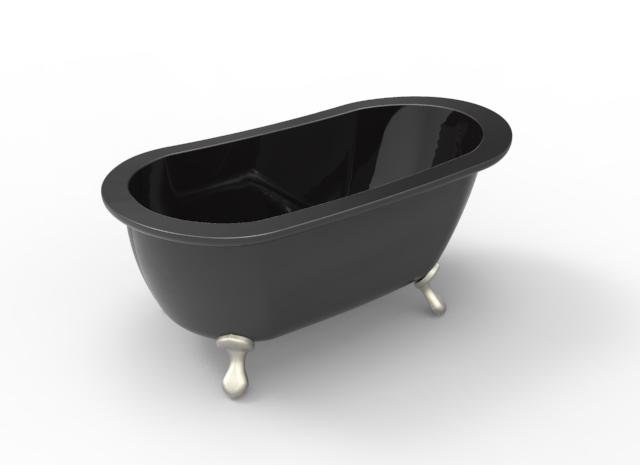 Annette 65'' L Soaking Bathtub, Black
