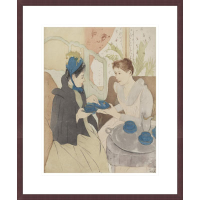 « Afternoon Tea Party » de Mary Cassatt – Reproduction giclée encadrée