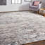 Tapis gris / brun / argent en laine noué à la main-87634424