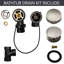 Garniture de bonde escamotable pour baignoire 45 "avec trop-plein rotatif à rotule et raccords en ABS Sch. 40-103835377