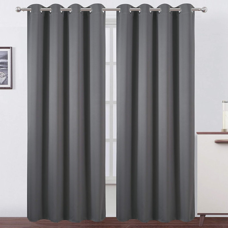 Erfried Blackout Curtain Pair, Gray, 52" W x 84" L
