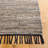 Abiodun Hand Woven Denim/Cotton Rug in Black/Beige-730786562