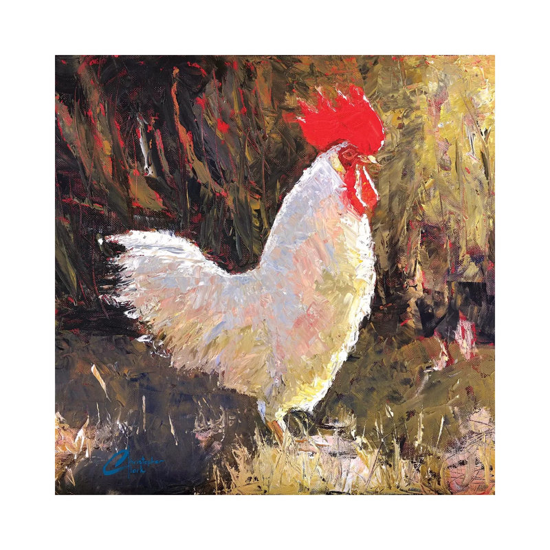 «Gallo Italiano I» par Christopher Clark, reproduction d'art, Toile tendue, H 12 po x l 12 po x P 1,5 po