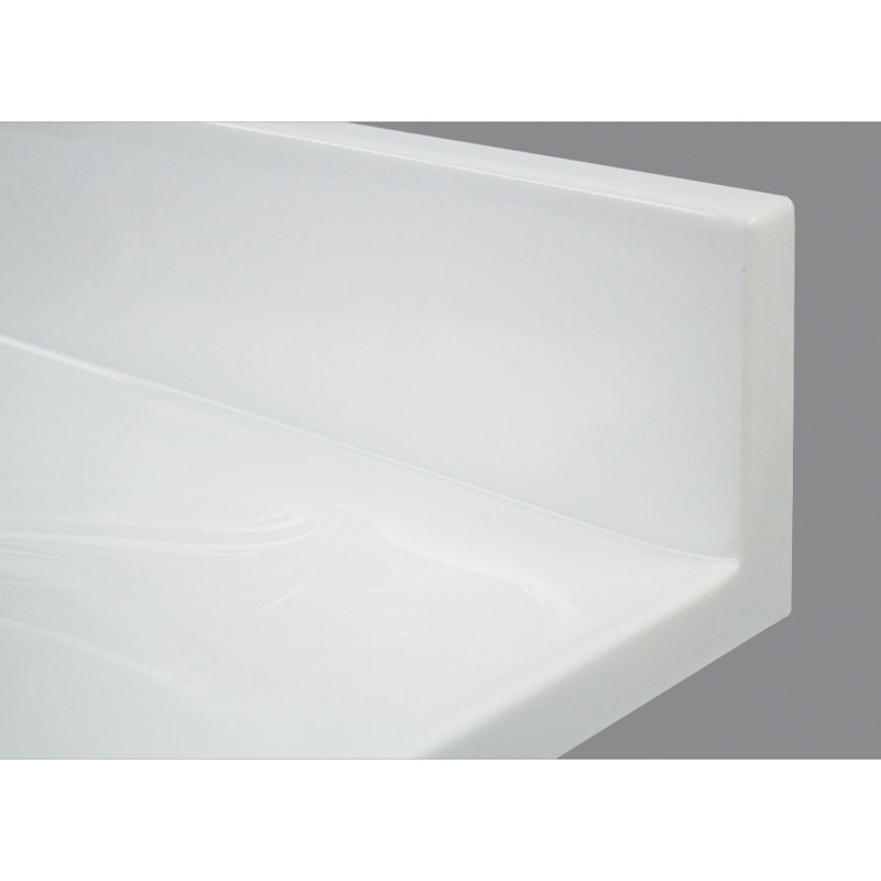Dessus de salle de bain simple 31 po meuble-lavabo, Blanc cassé