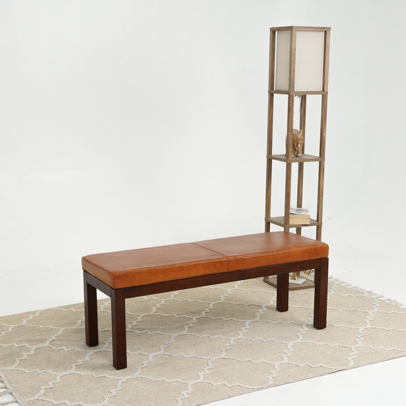 Banc en cuir véritable Lewie