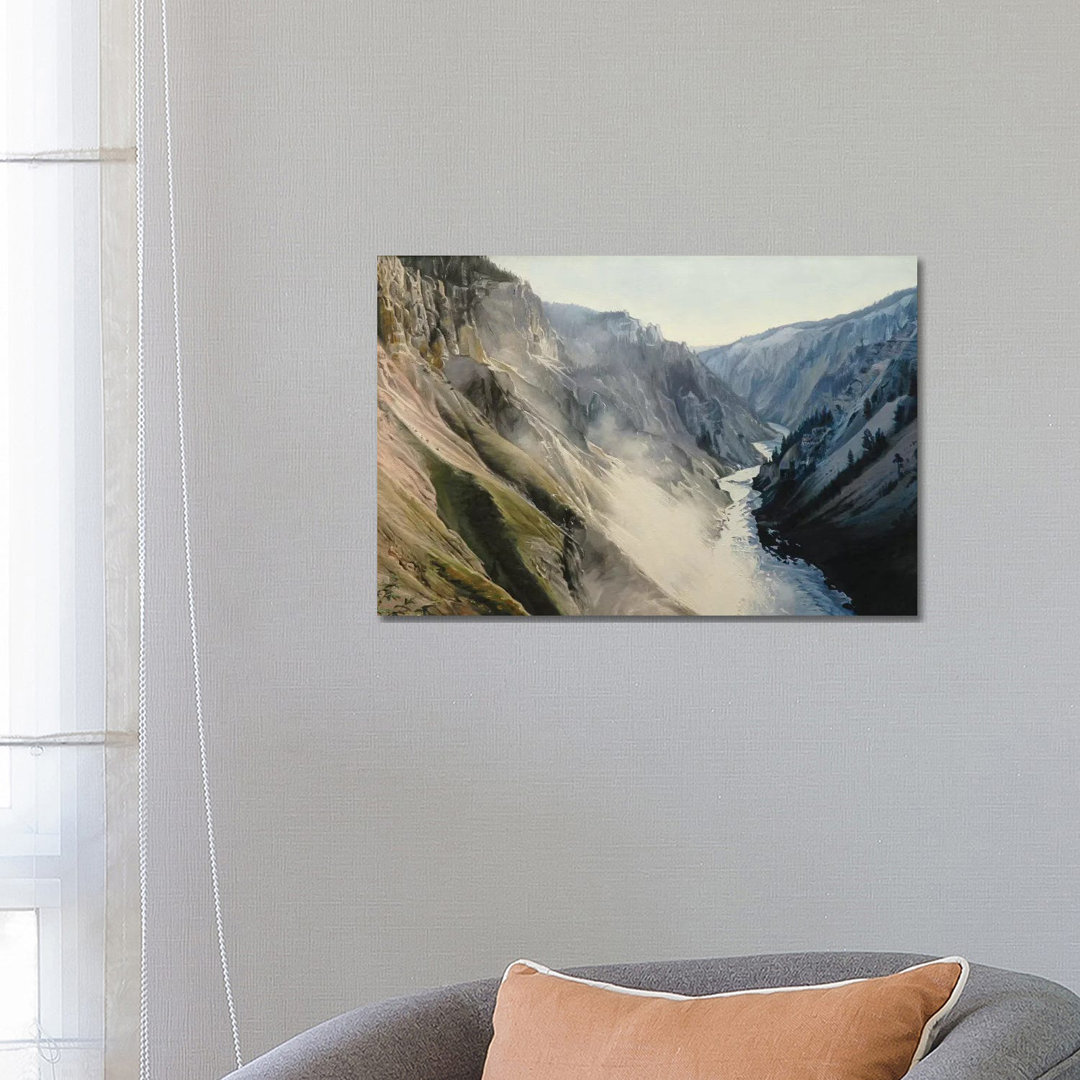 Grand Canyon Of Yellowstone At Sunrise III von Nick Savides - Galerie-umwickelte Leinwand Giclée auf Leinwand