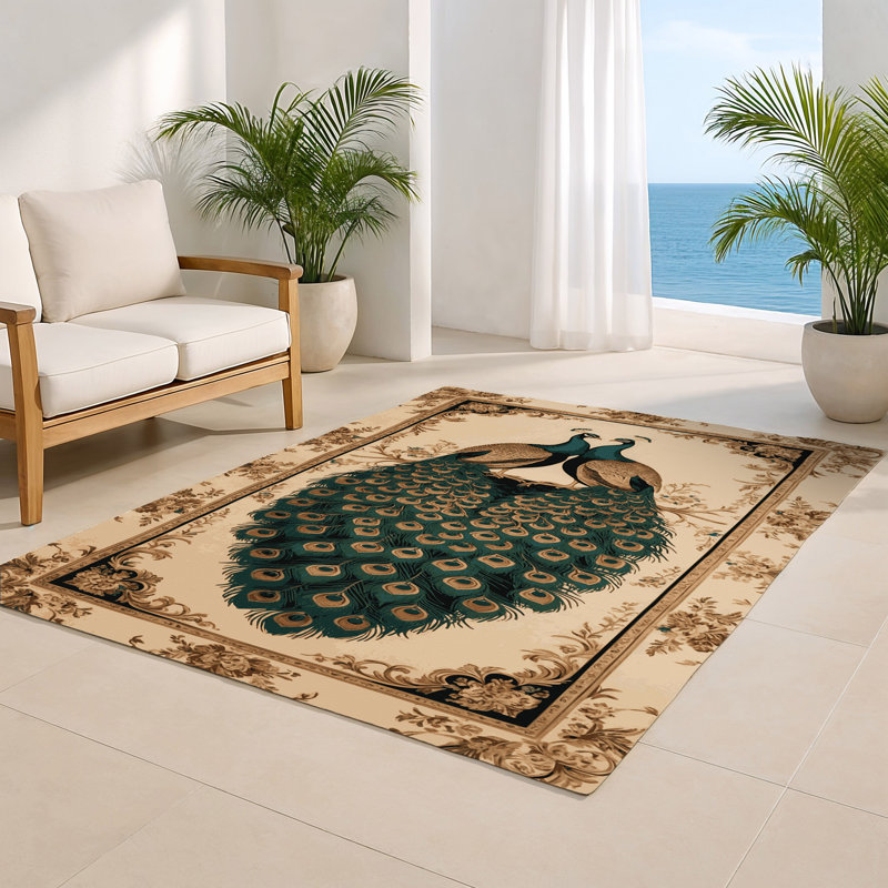 Tapis d'intérieur et d'extérieur brun français, Rectangulaire 2 pi x 3 pi