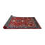 Tapis oriental rouge et bleu-450368614